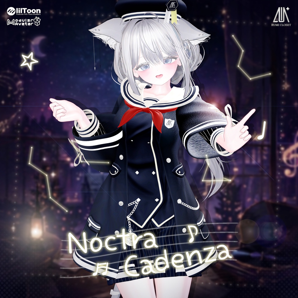 【SALE】【17アバター対応】 Noctra Cadenza 【VRChat想定】