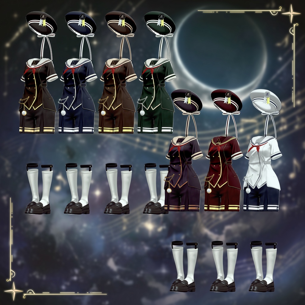 【SALE】【17アバター対応】 Noctra Cadenza 【VRChat想定】