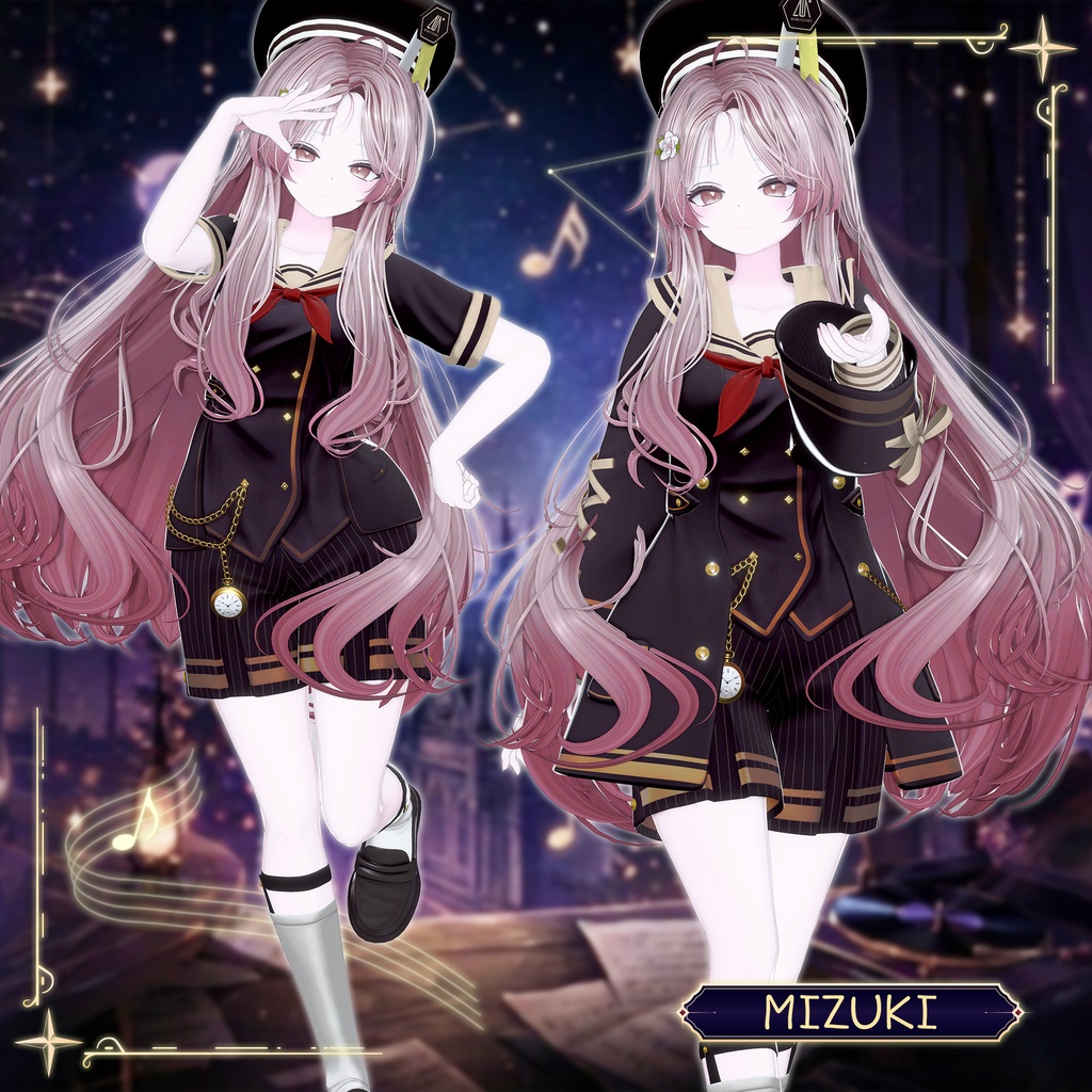 【SALE】【17アバター対応】 Noctra Cadenza 【VRChat想定】
