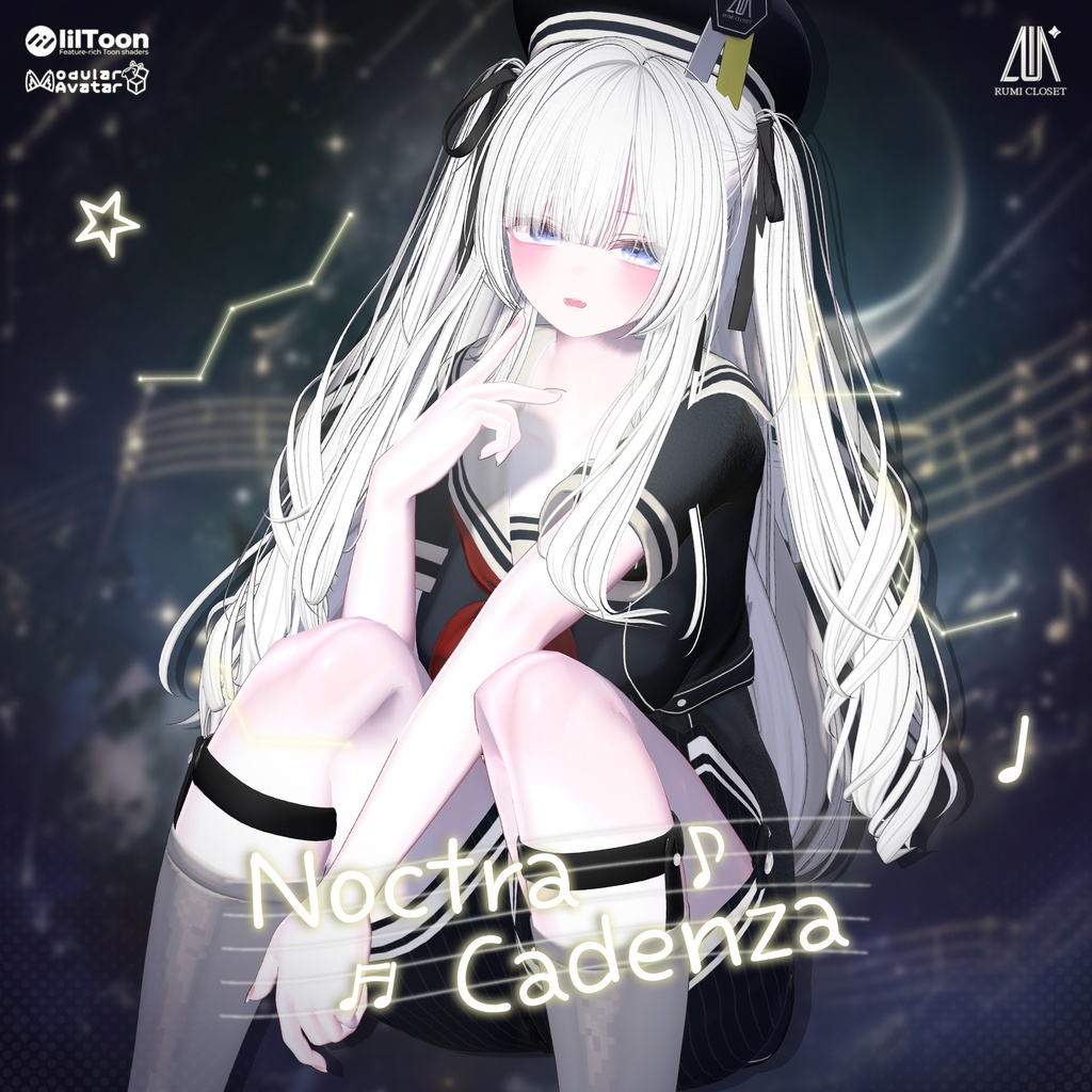 【SALE】【17アバター対応】 Noctra Cadenza 【VRChat想定】