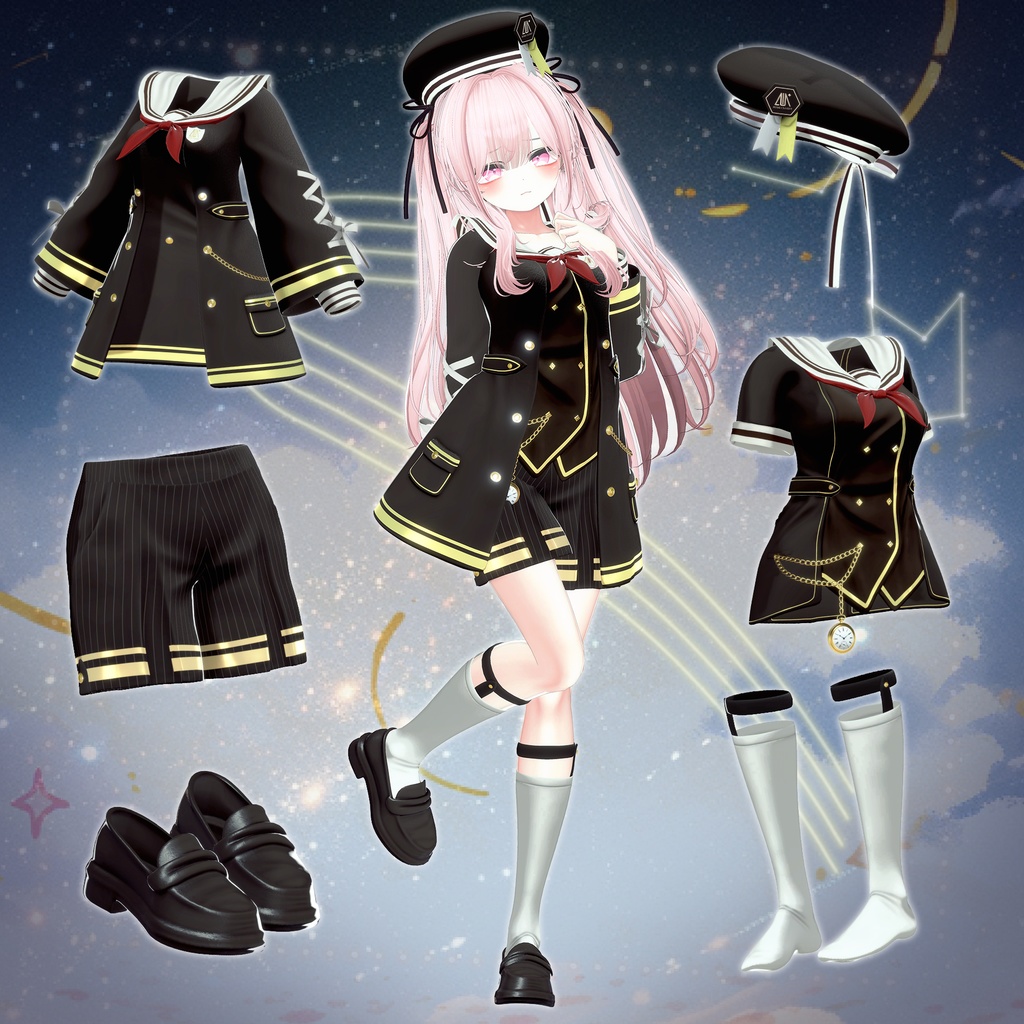 【SALE】【17アバター対応】 Noctra Cadenza 【VRChat想定】