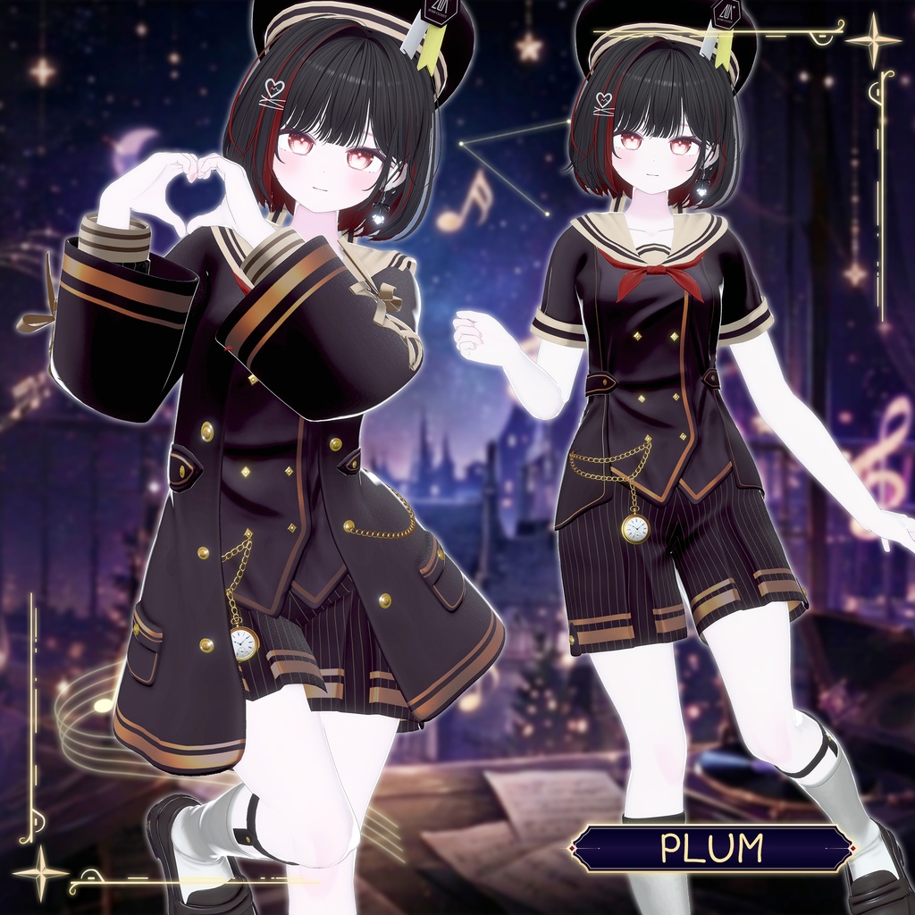 【SALE】【17アバター対応】 Noctra Cadenza 【VRChat想定】