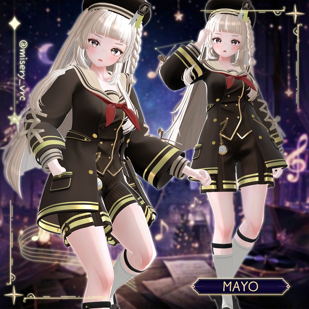 【SALE】【17アバター対応】 Noctra Cadenza 【VRChat想定】