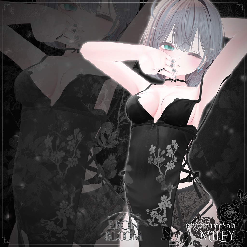 【40% SALE】【15アバター対応】 Ebon Bloom 【VRChat想定】
