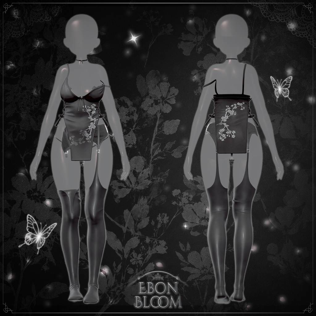【40% SALE】【15アバター対応】 Ebon Bloom 【VRChat想定】