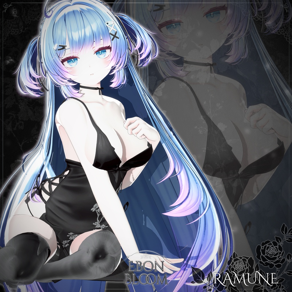 【40% SALE】【15アバター対応】 Ebon Bloom 【VRChat想定】