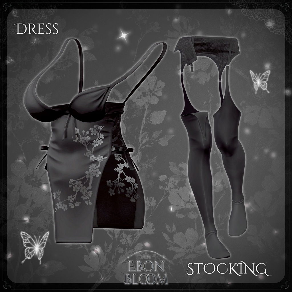 【40% SALE】【15アバター対応】 Ebon Bloom 【VRChat想定】