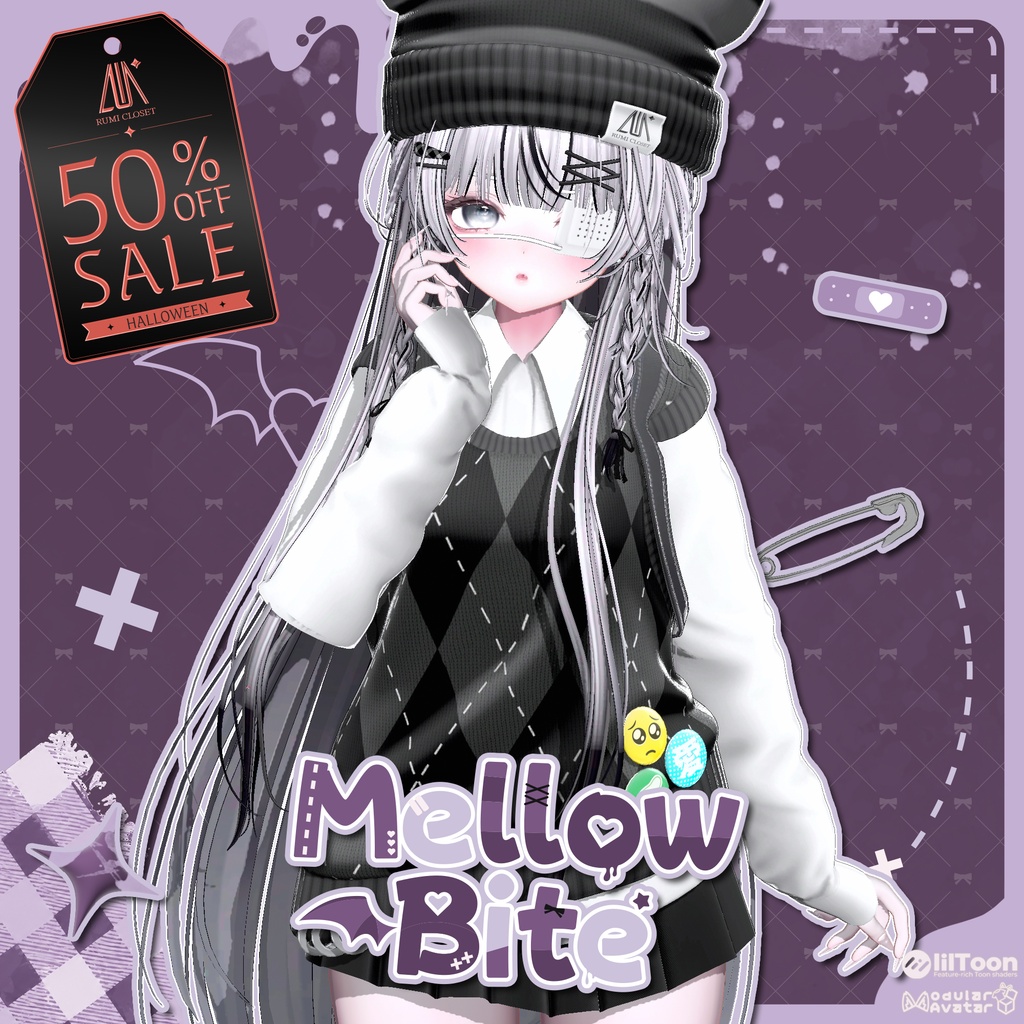 🎃HALLOWEEN SALE🎃【14アバター対応】 Mellow Bite 【VRChat想定】