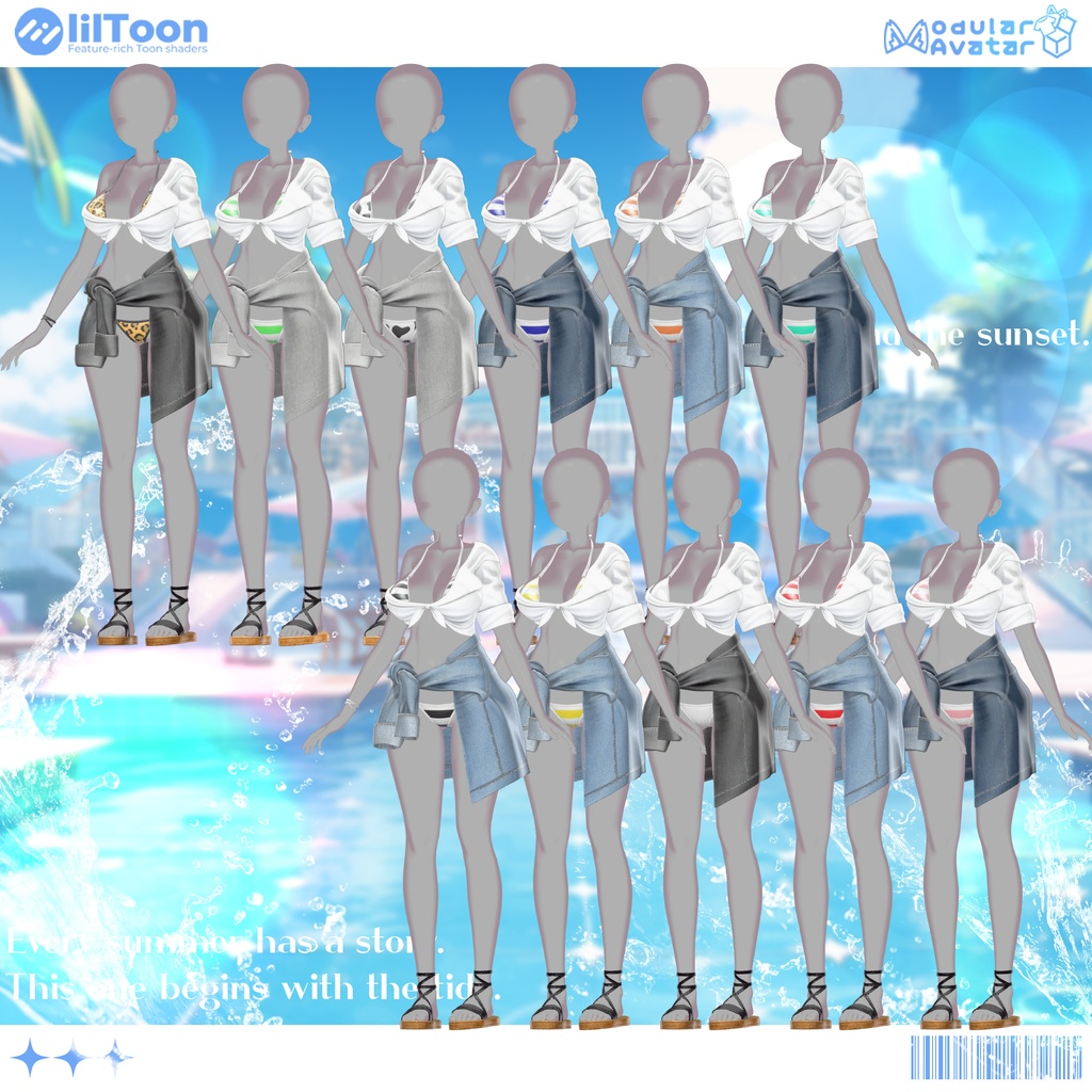 【SALE】【18アバター対応】 Sunlit Tide 【VRChat想定】