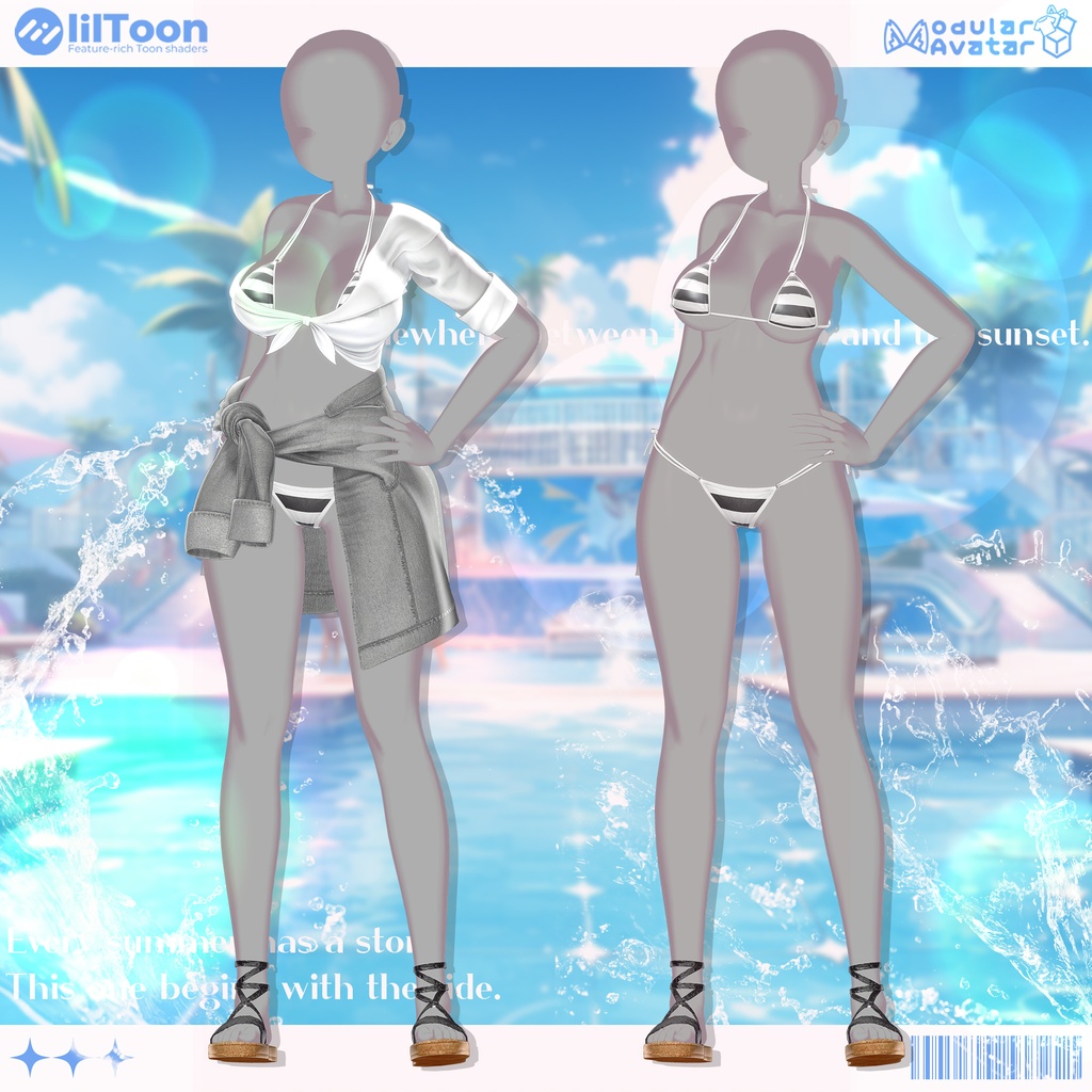 【SALE】【18アバター対応】 Sunlit Tide 【VRChat想定】