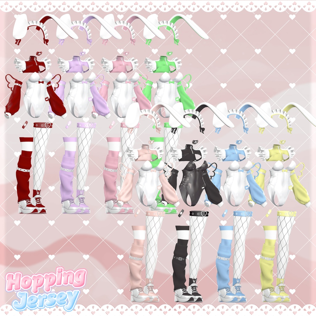【SALE】【13アバター対応】 Hopping Jersey 【VRChat想定】