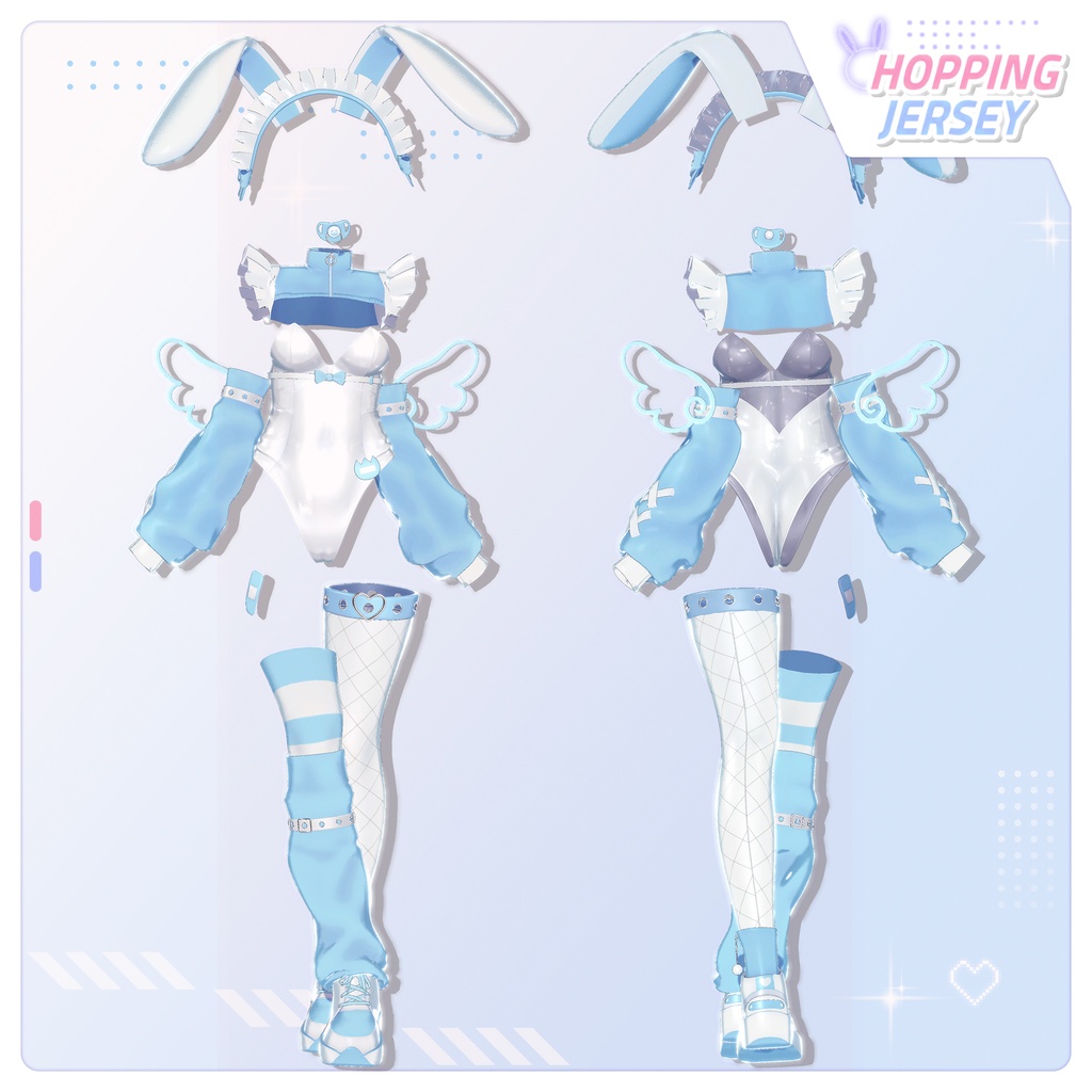 【SALE】【15アバター対応】 Hopping Jersey_Re 【VRChat想定】