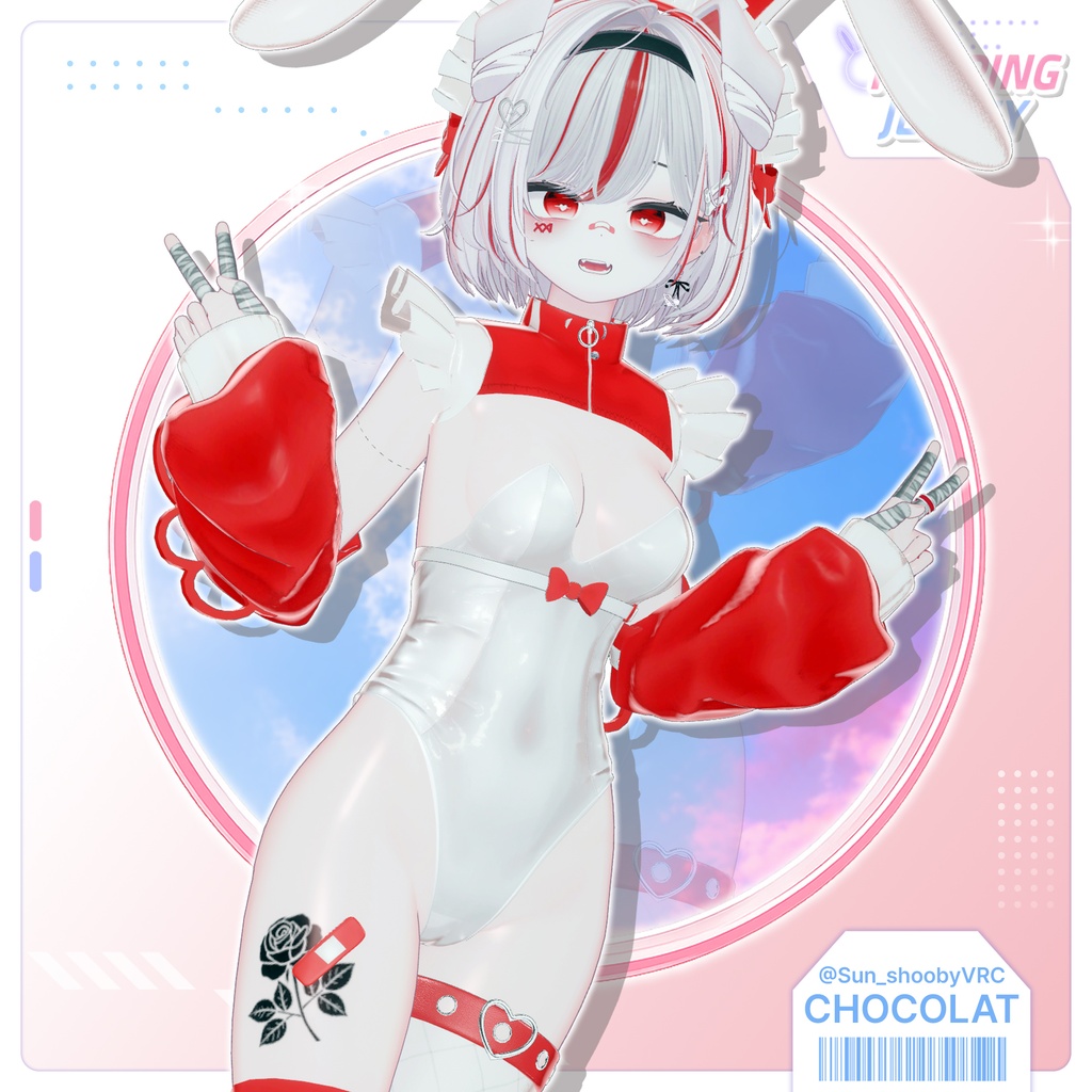 【SALE】【15アバター対応】 Hopping Jersey_Re 【VRChat想定】