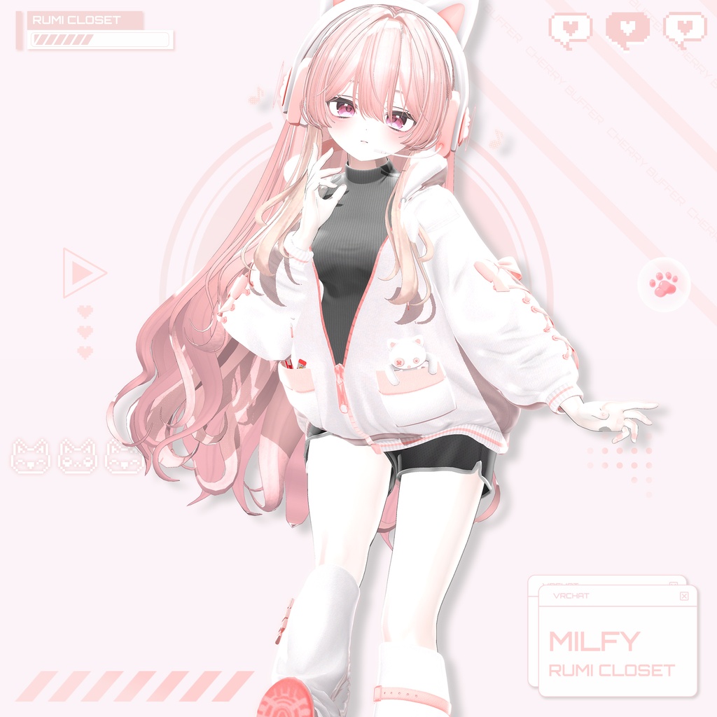 【セール中】【15アバター対応】 Cherry Buffer 【VRChat想定】