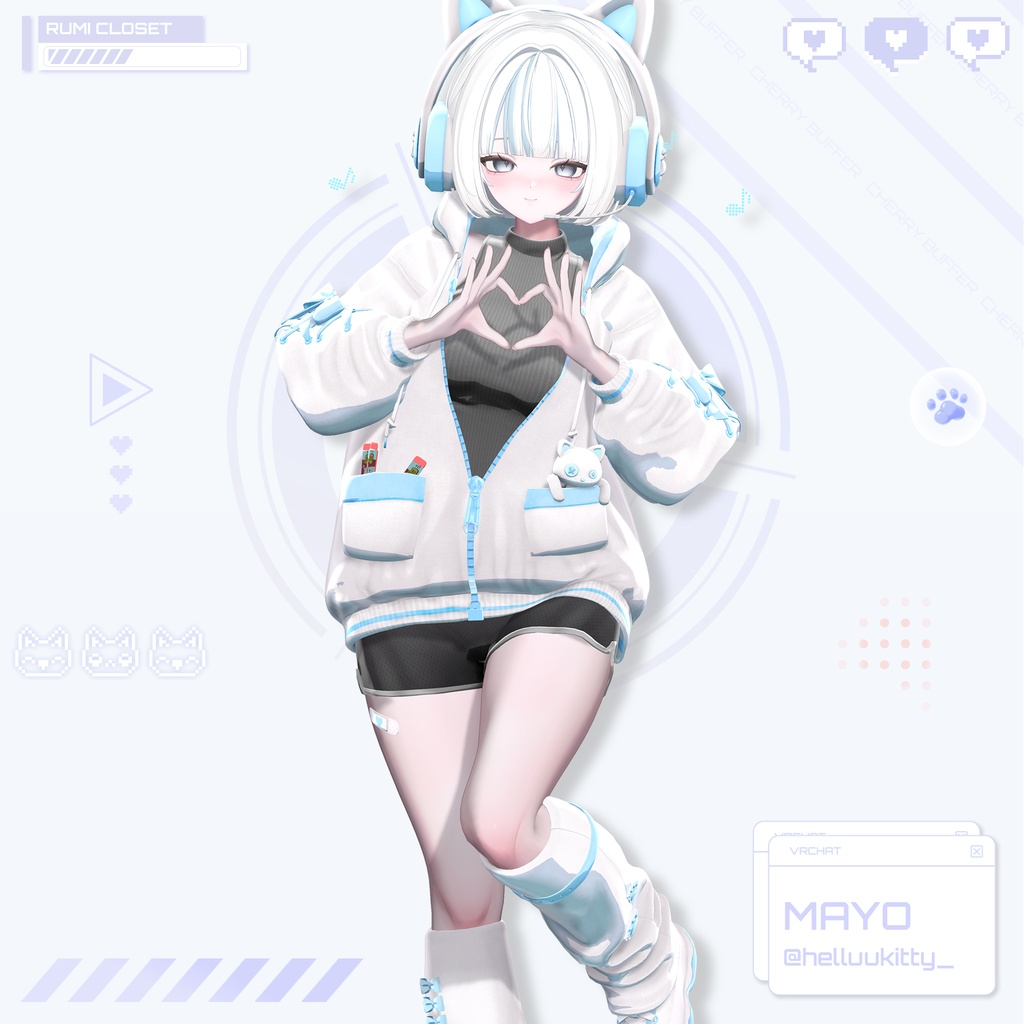 【セール中】【15アバター対応】 Cherry Buffer 【VRChat想定】