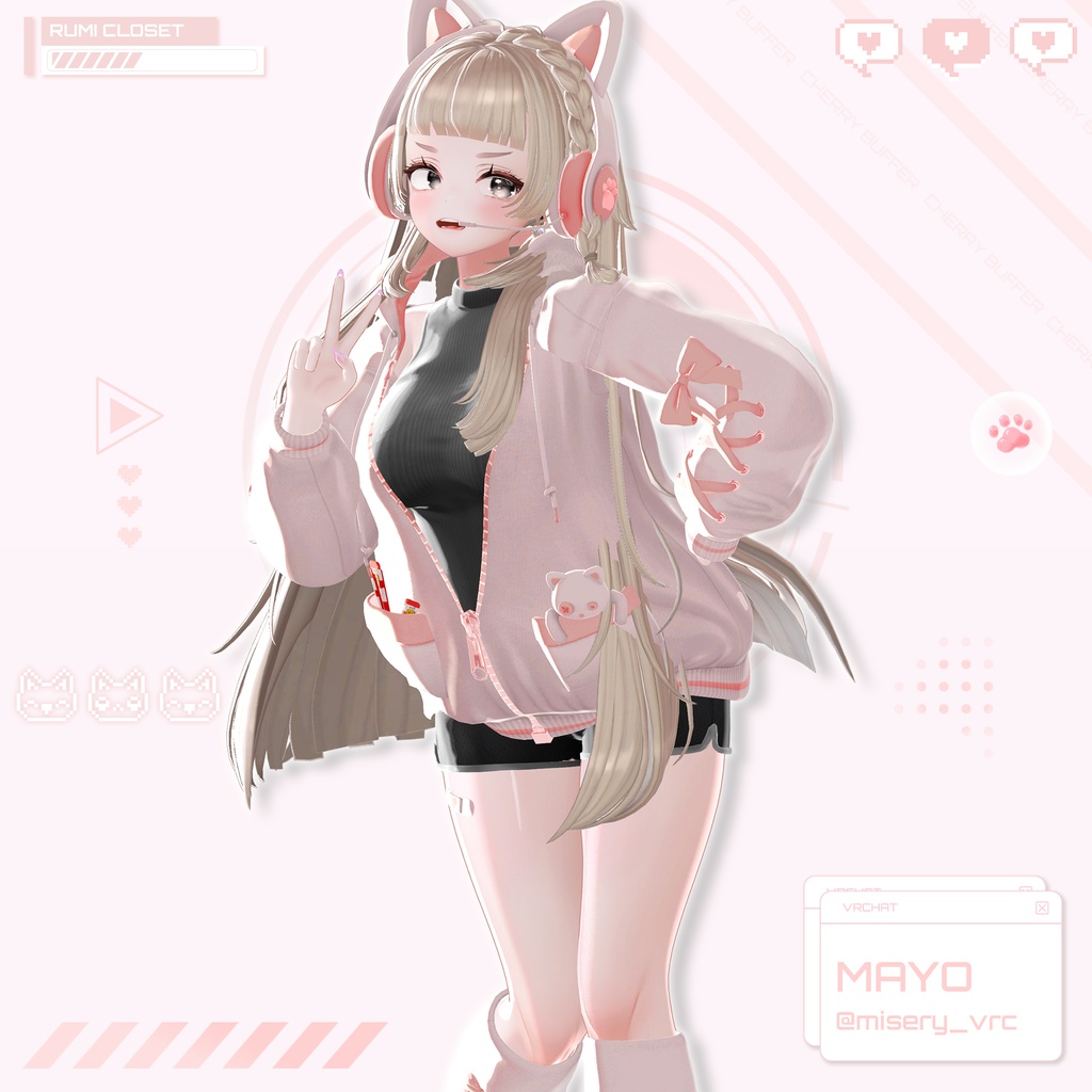 【セール中】【15アバター対応】 Cherry Buffer 【VRChat想定】