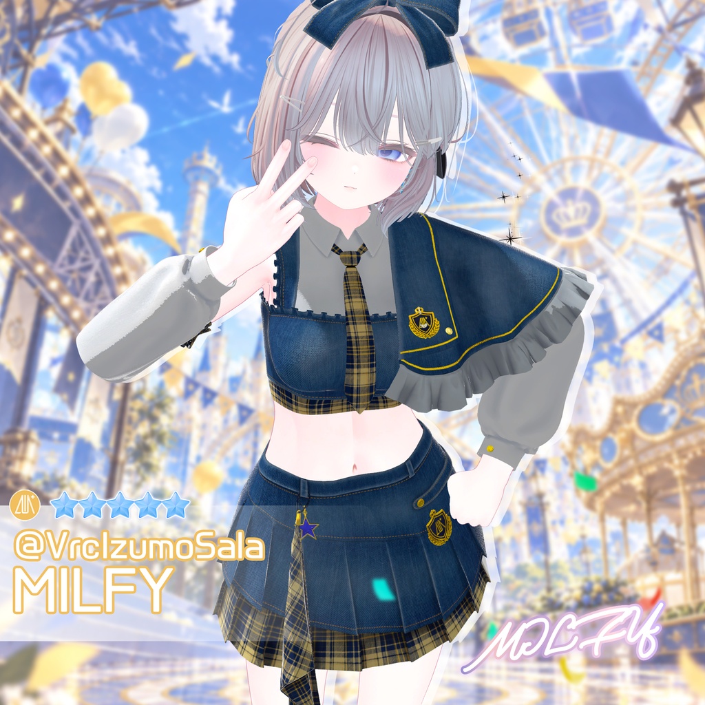 【セール中】【15アバター対応】 Encore Crest 【VRChat想定】