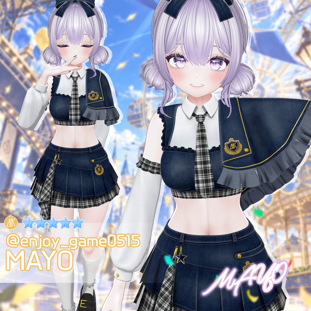 【セール中】【15アバター対応】 Encore Crest 【VRChat想定】