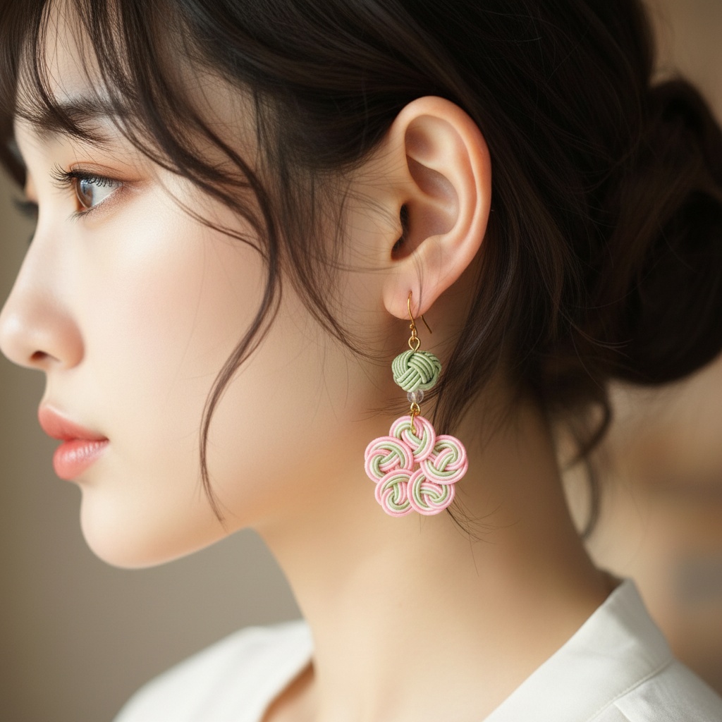 【水引】さくらピアス/セミオーダー