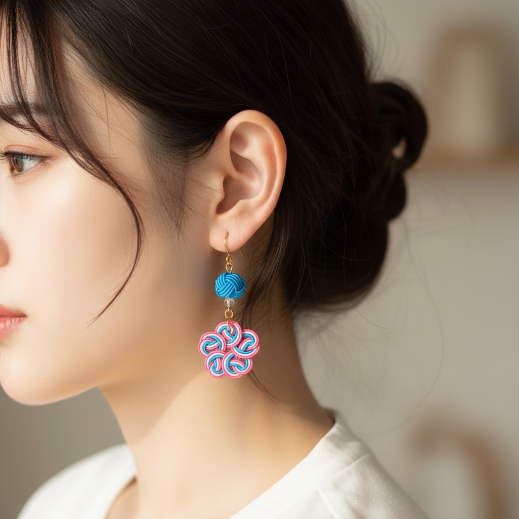 【水引】さくらピアス/セミオーダー