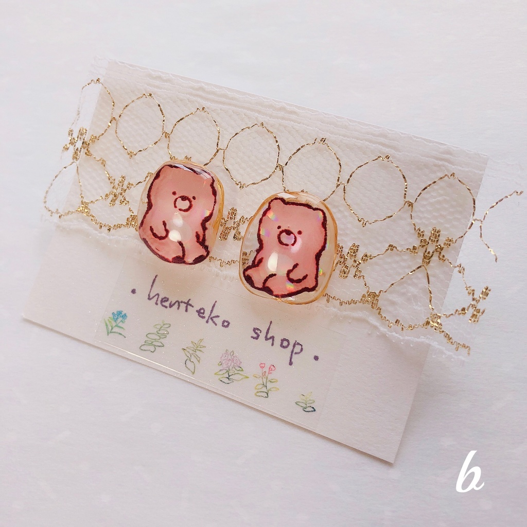  ・gemini bear・ホログラムイヤリング 