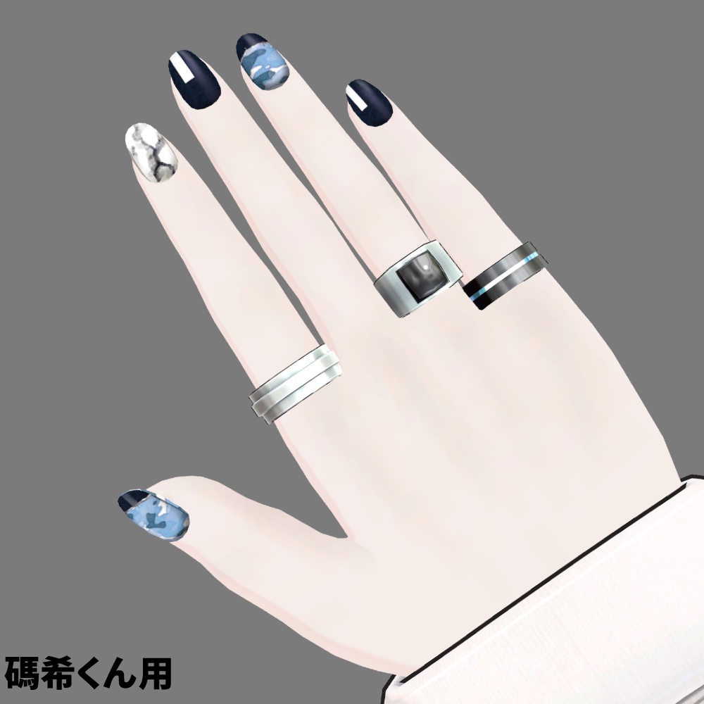 【ひゅうがなつみかんアバター用】ワイルドネイルセット【ネイルテクスチャ&設定済みマテリアル】