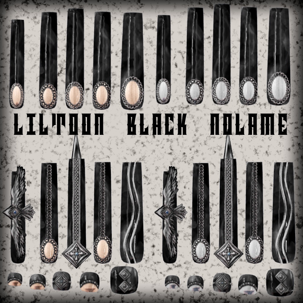 【MDollnail SuperLong対応】アトリビュートネイル【差し替えマテリアル】