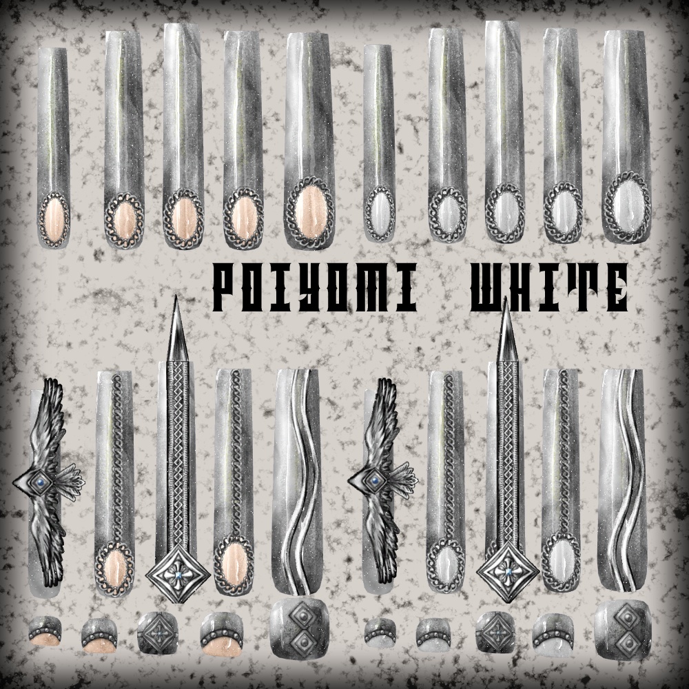 【MDollnail SuperLong対応】アトリビュートネイル【差し替えマテリアル】