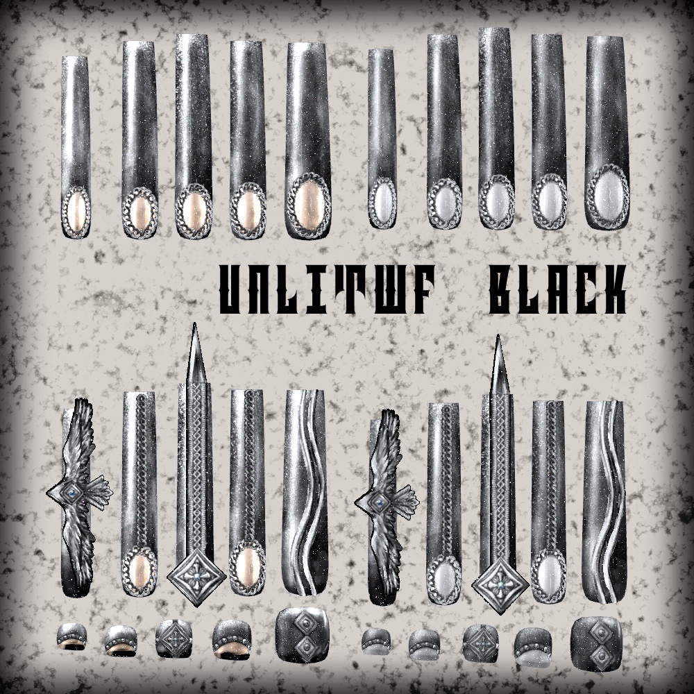 【MDollnail SuperLong対応】アトリビュートネイル【差し替えマテリアル】