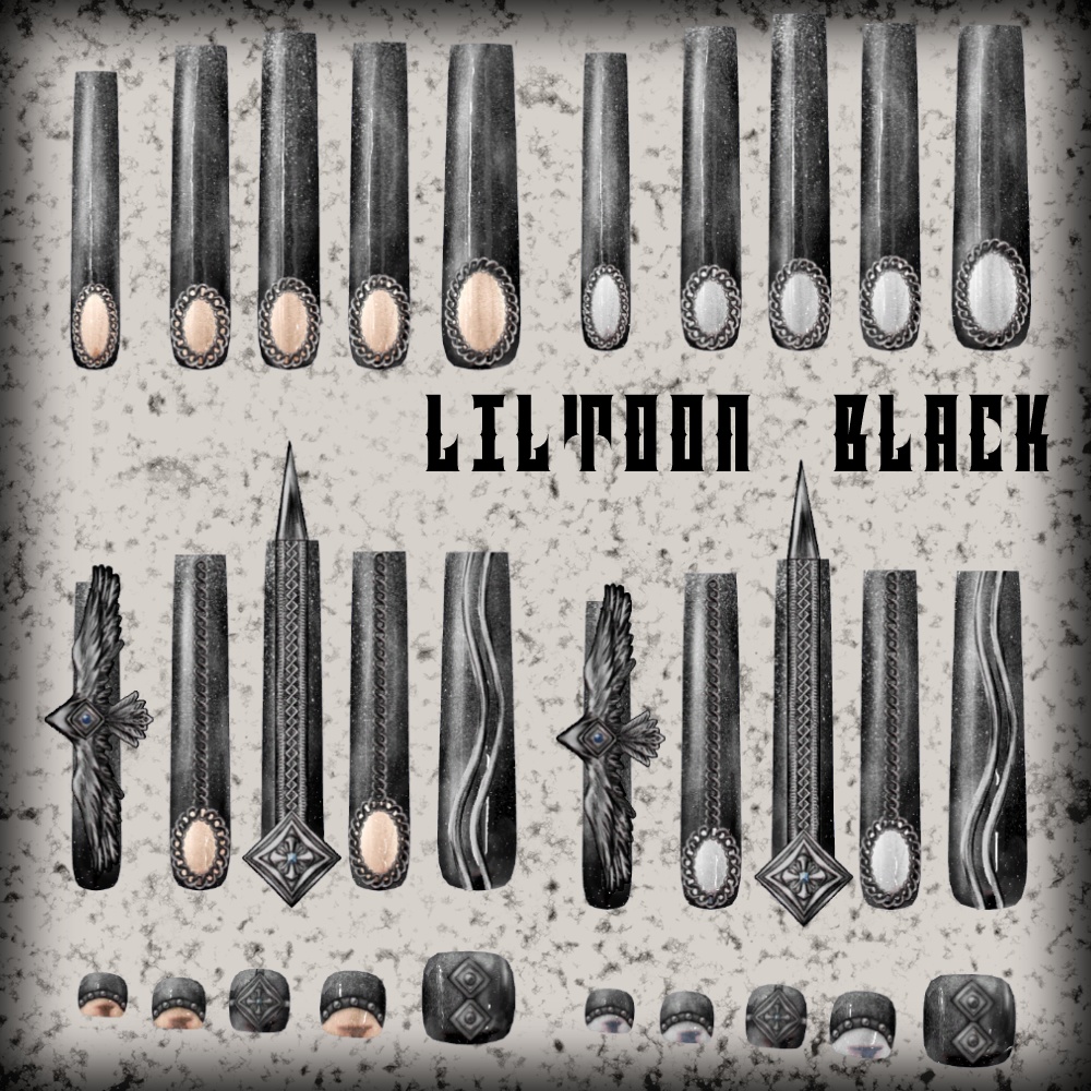 【MDollnail SuperLong対応】アトリビュートネイル【差し替えマテリアル】