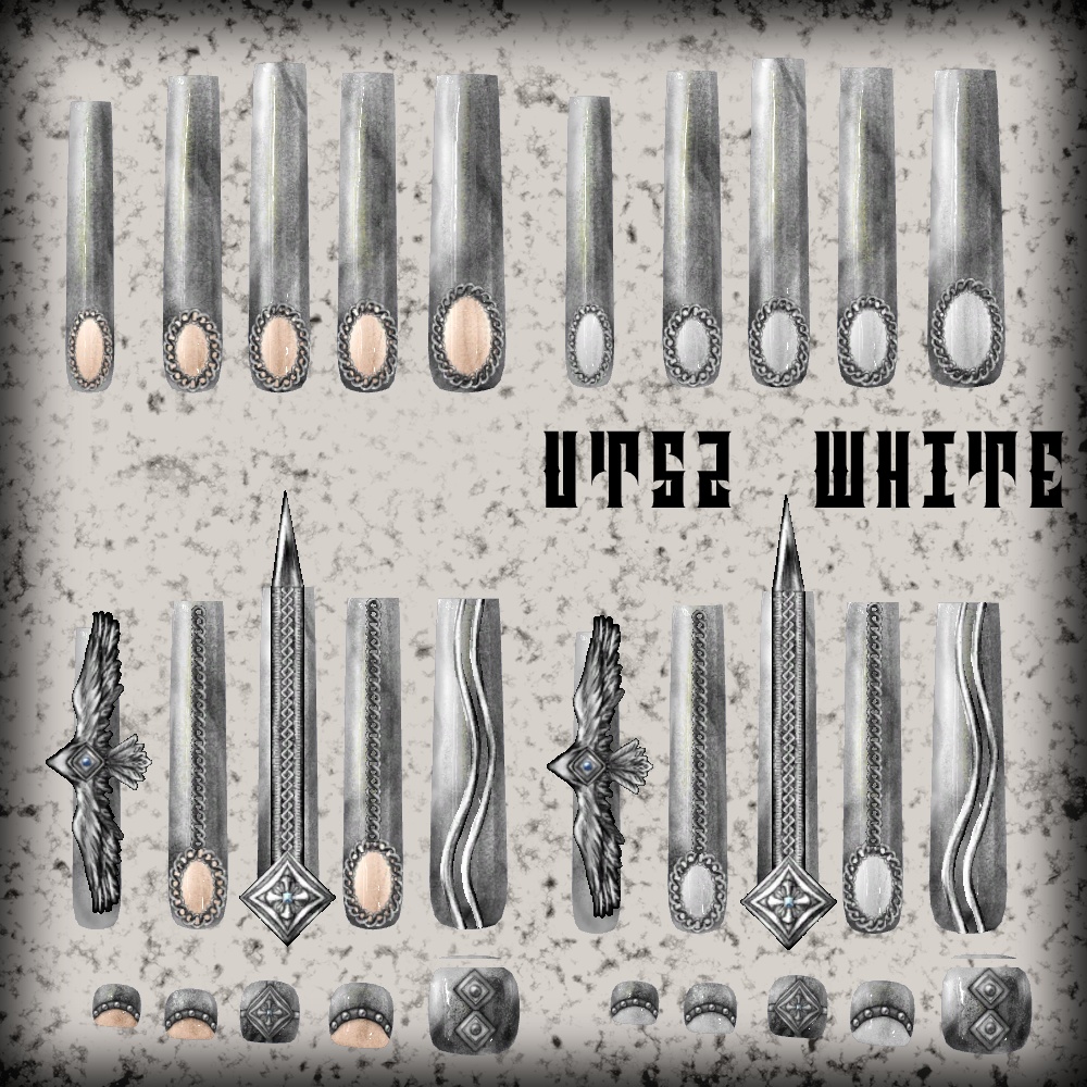 【MDollnail SuperLong対応】アトリビュートネイル【差し替えマテリアル】