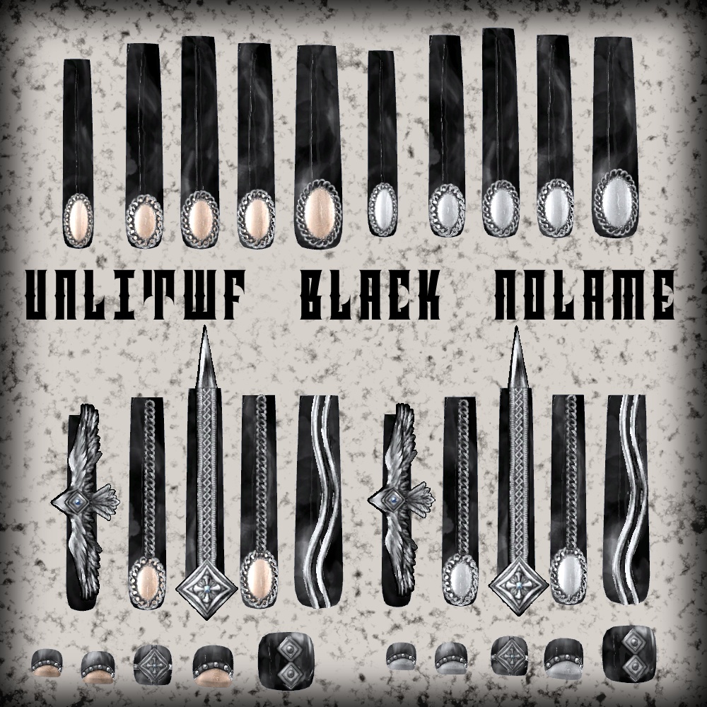 【MDollnail SuperLong対応】アトリビュートネイル【差し替えマテリアル】