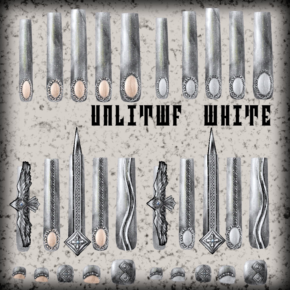 【MDollnail SuperLong対応】アトリビュートネイル【差し替えマテリアル】