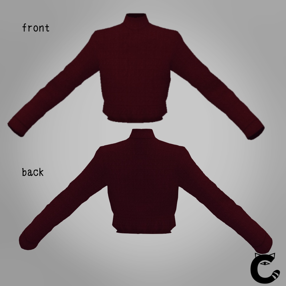 【VROIDテクスチャ】プレッピースタイルトップス(セーター)