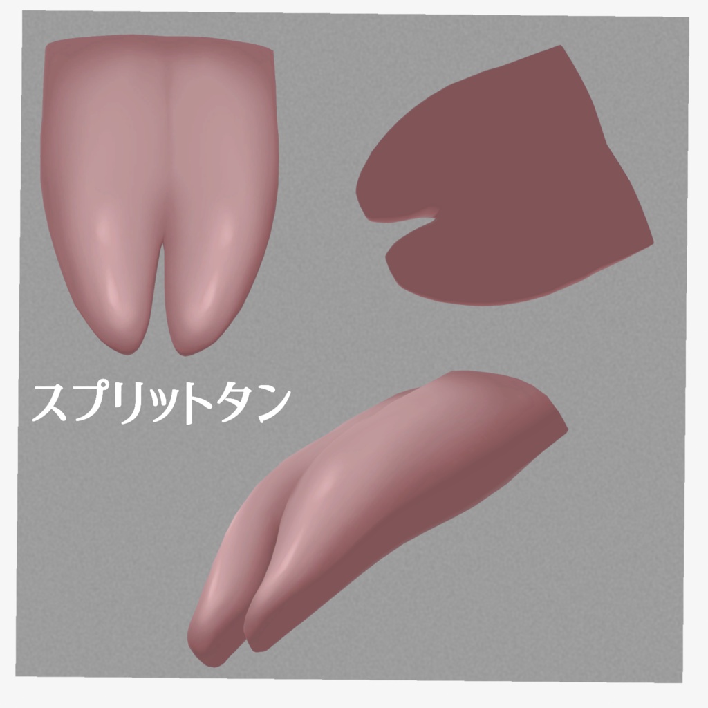 【碼希専用】スプリットタン&ピアス【Modular Avatar対応】