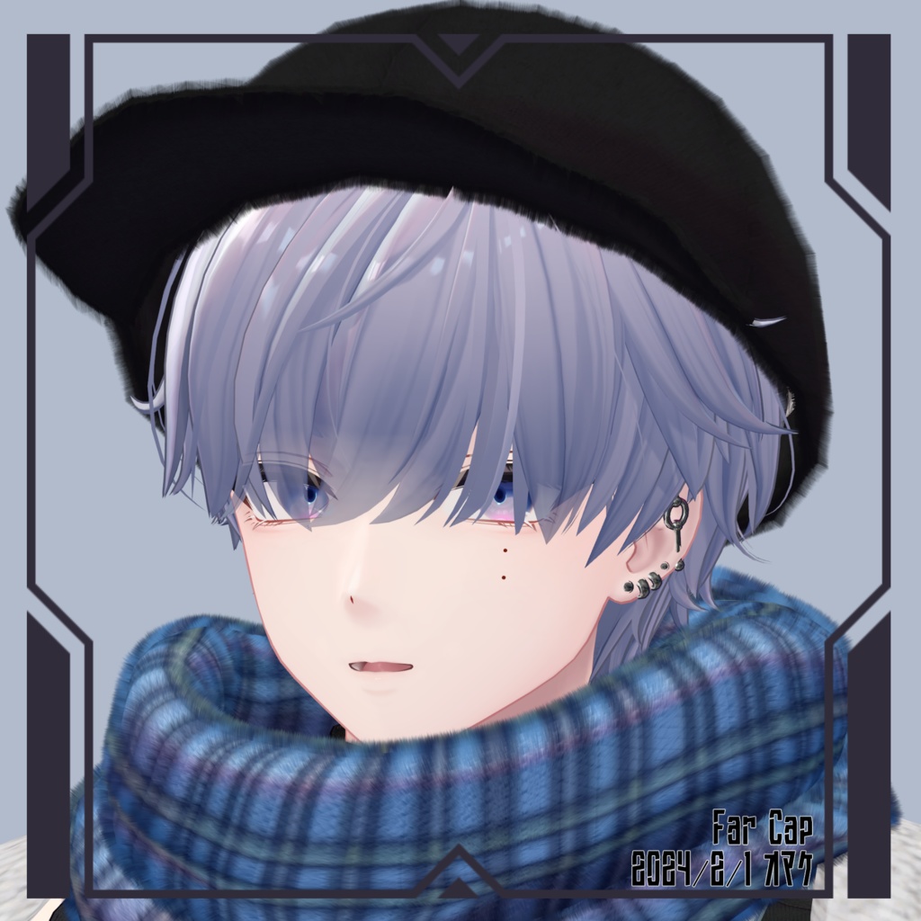 【VRChat想定帽子】NIKU Cap【形調整シェイプキー有り】