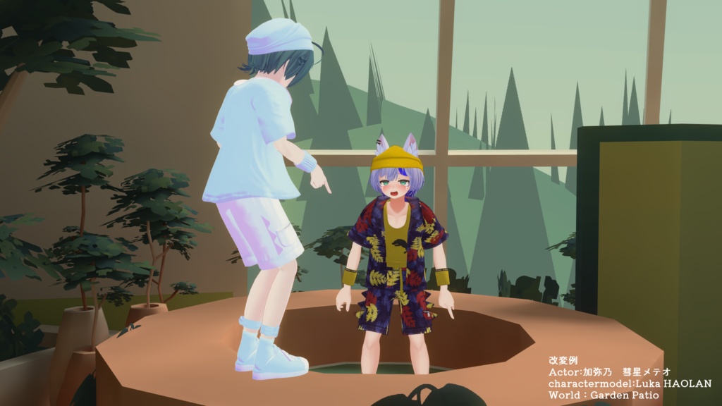 【VRC想定髪型・衣装】だいなみっく!ダイナソー衣装セット&刈上げマッシュヘア-bowl hair-【複数アバター対応】