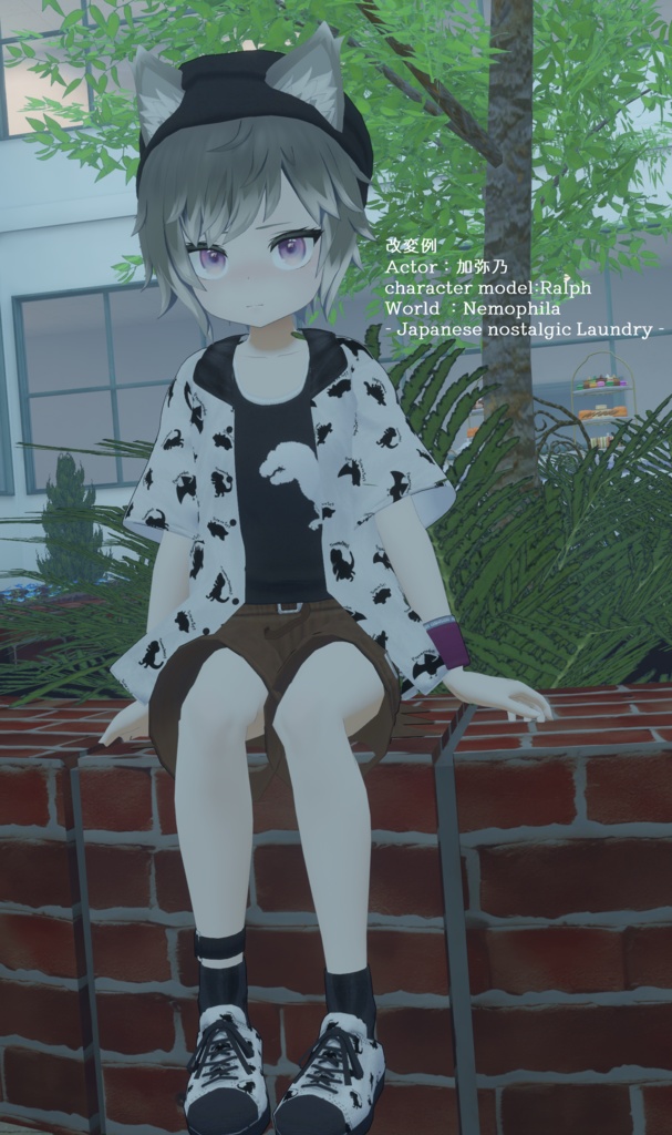 【VRC想定髪型・衣装】だいなみっく!ダイナソー衣装セット&刈上げマッシュヘア-bowl hair-【複数アバター対応】