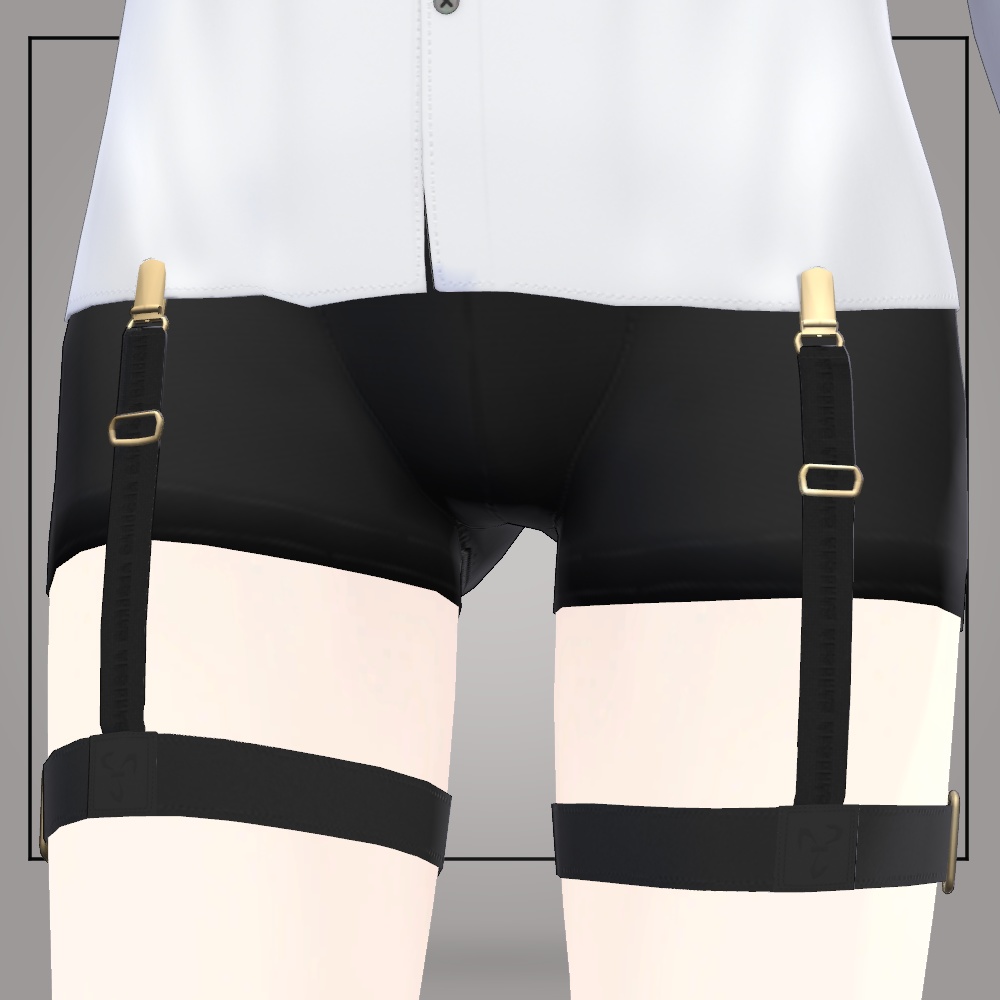 【VRC想定衣装】シャツガーター&バニーボーイ【#PlusHead +Head対応】