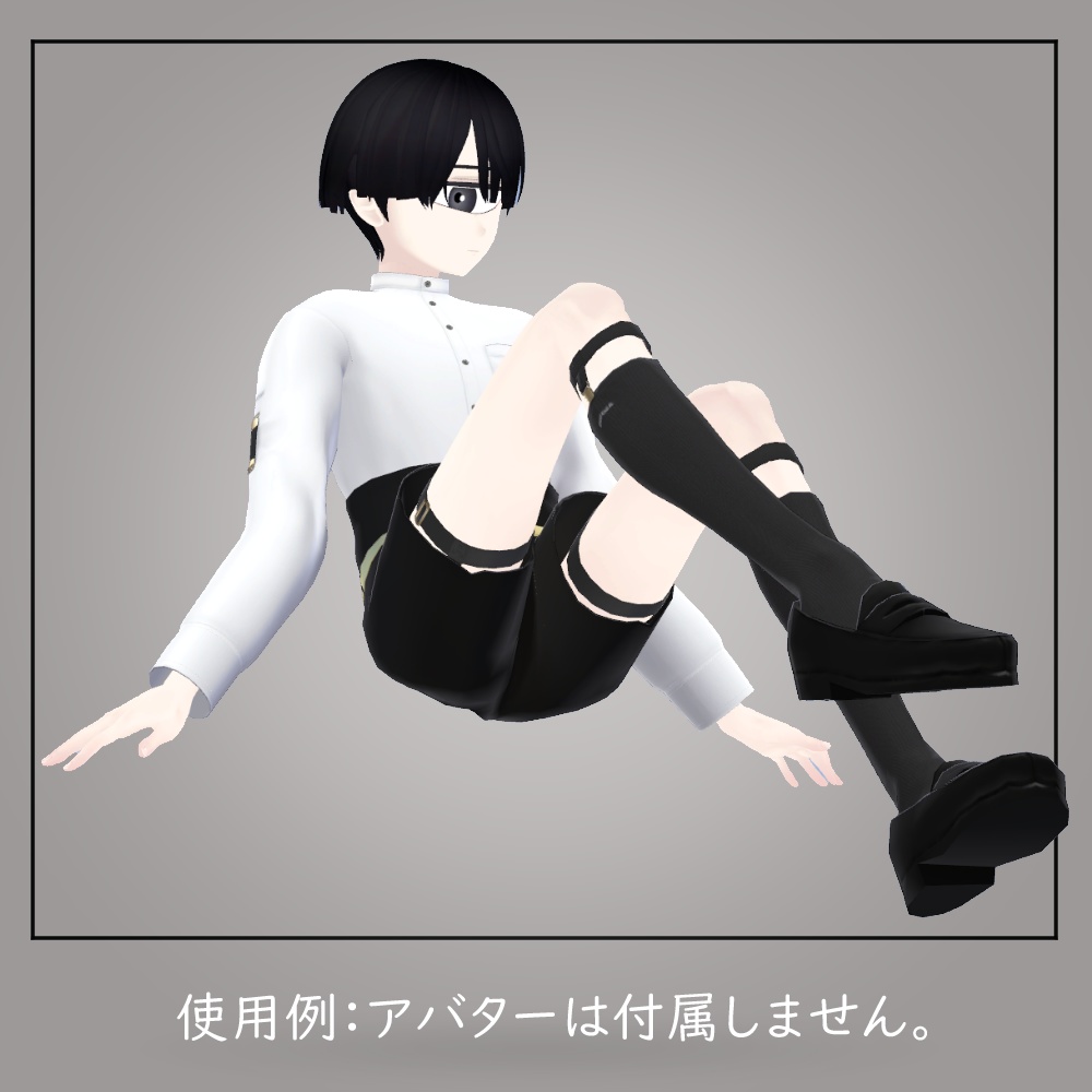 【VRC想定衣装】シャツガーター&バニーボーイ【#PlusHead +Head対応】