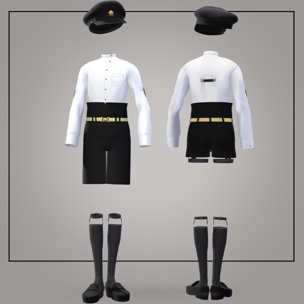 【VRC想定衣装】シャツガーター&バニーボーイ【#PlusHead +Head対応】