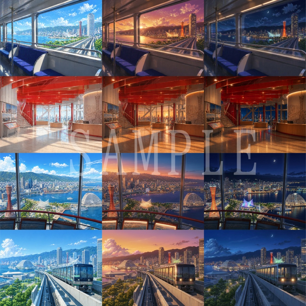 神戸背景イラスト画像素材集