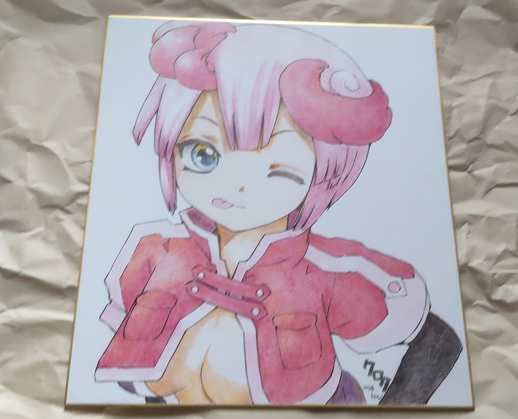 ＜メイドインアビス＞テパステちゃん色紙・色鉛筆描き