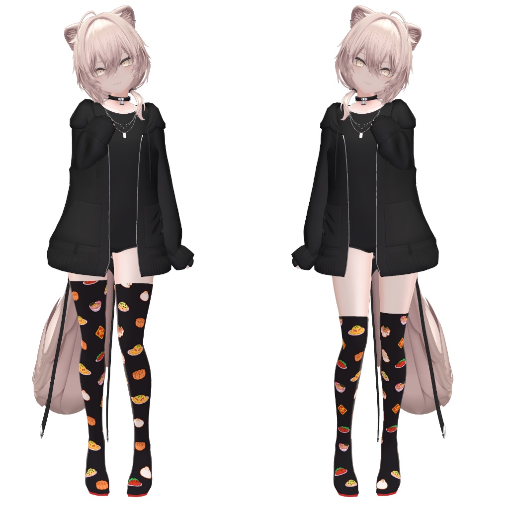 【8アバター対応】ニーソックス&サイハイソックス【色変え簡単】