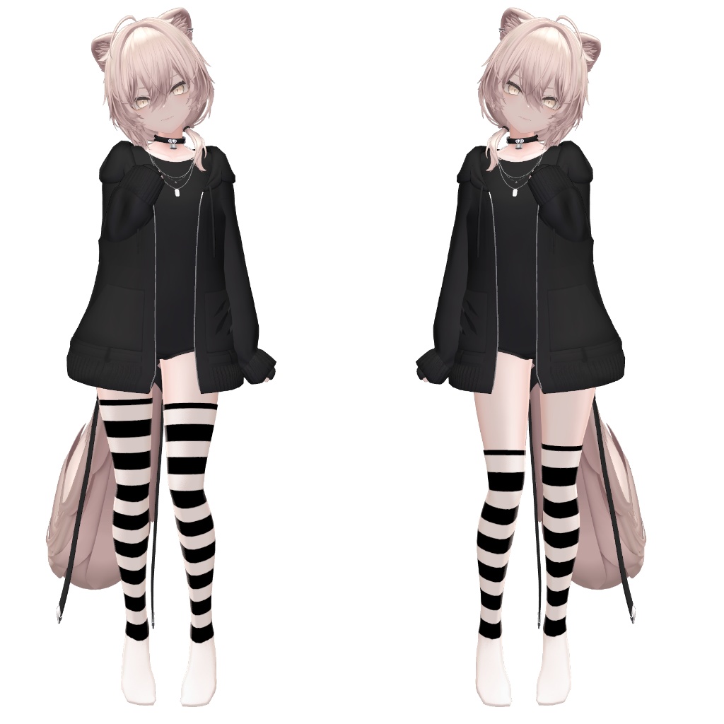 【8アバター対応】ニーソックス&サイハイソックス【色変え簡単】