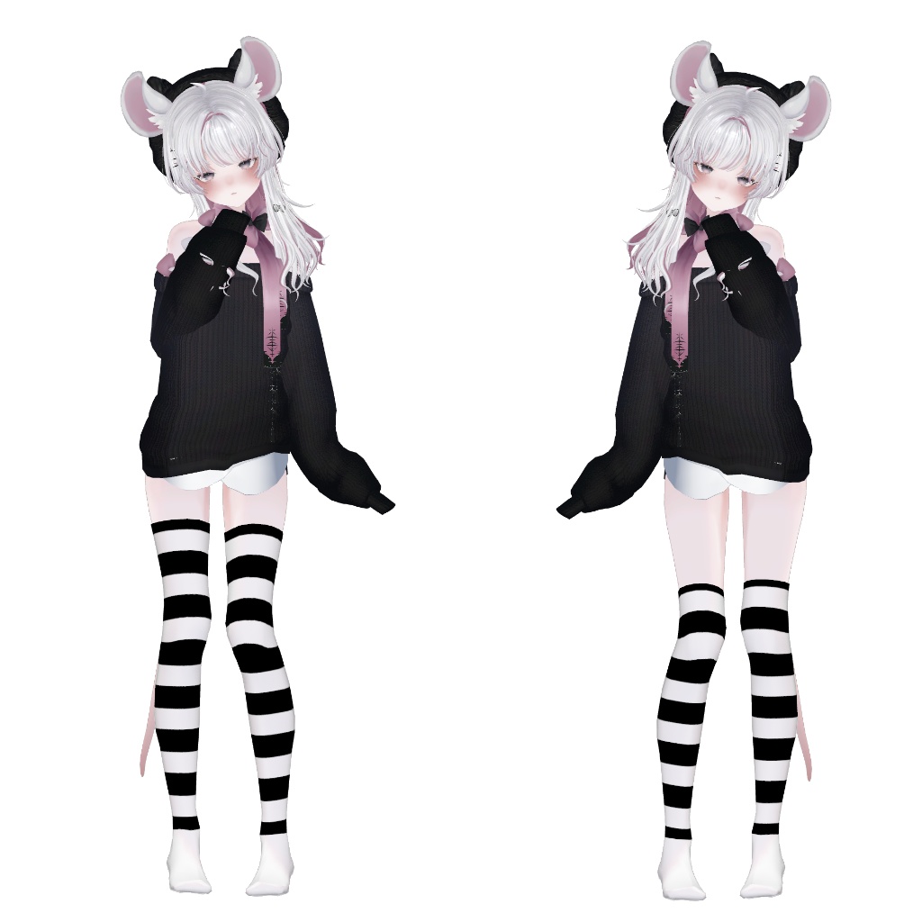 【8アバター対応】ニーソックス&サイハイソックス【色変え簡単】