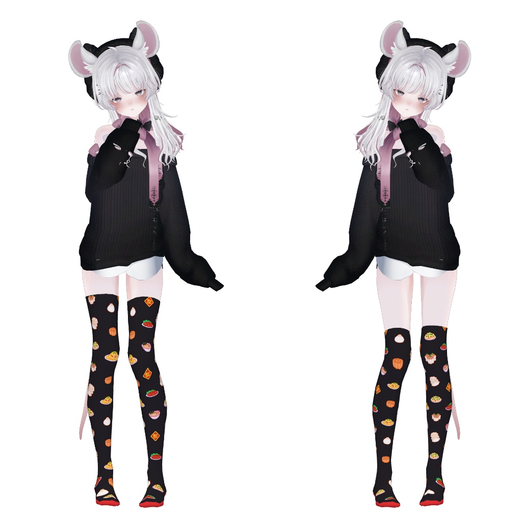 【8アバター対応】ニーソックス&サイハイソックス【色変え簡単】