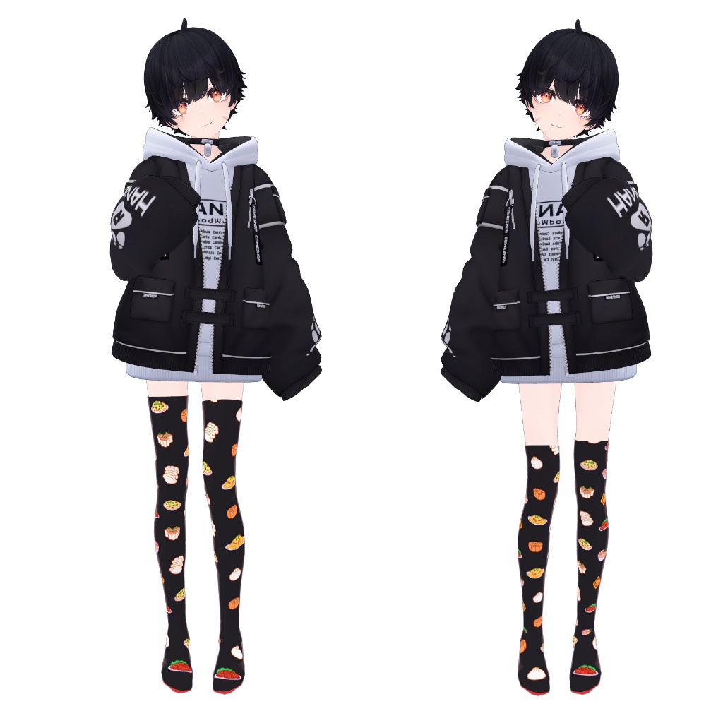 【8アバター対応】ニーソックス&サイハイソックス【色変え簡単】