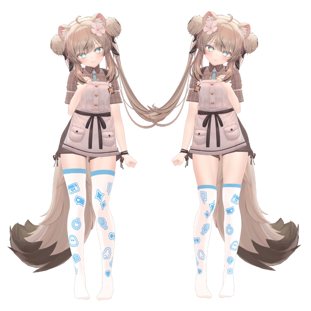 【8アバター対応】ニーソックス&サイハイソックス【色変え簡単】