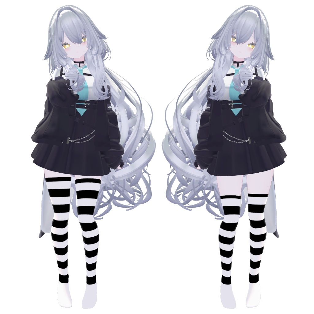 【8アバター対応】ニーソックス&サイハイソックス【色変え簡単】